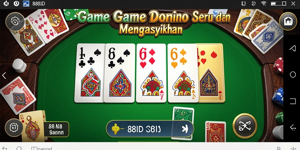 Tampilan gameplay yang menegangkan di 88ID saat bermain Domino.