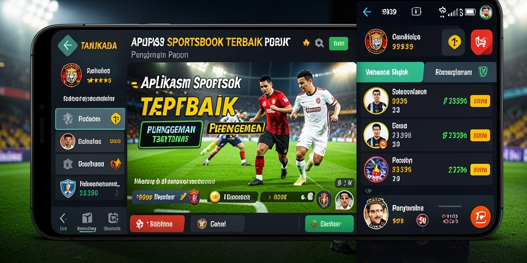 Tampilan gameplay dan taruhan di aplikasi Sportsbook 9939.