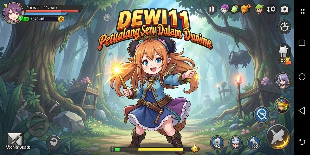 Tampilan gameplay yang mendebarkan di dunia Anime.