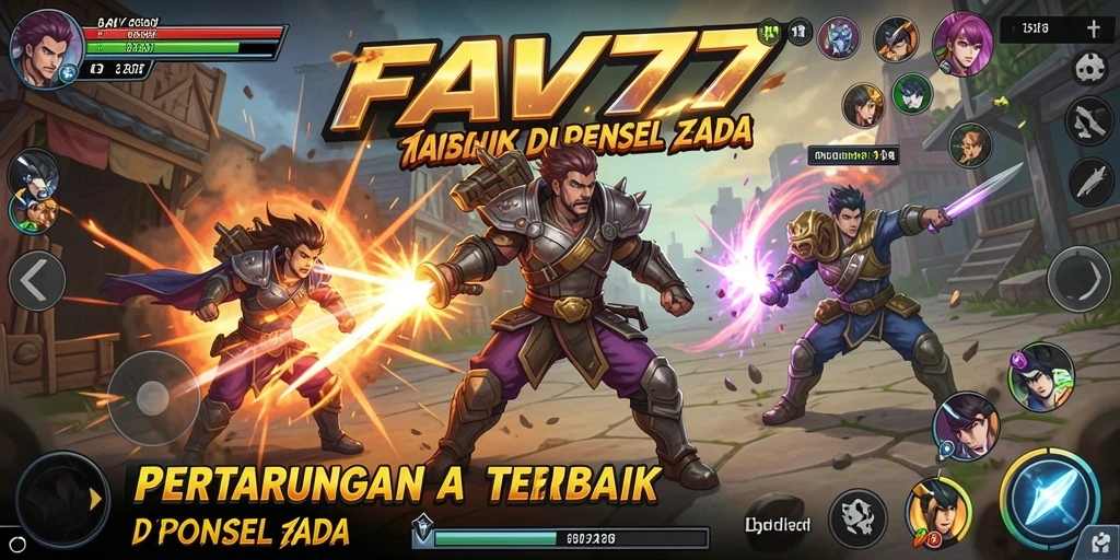 Tampilan gameplay FAV77 dengan aksi pertarungan yang seru.