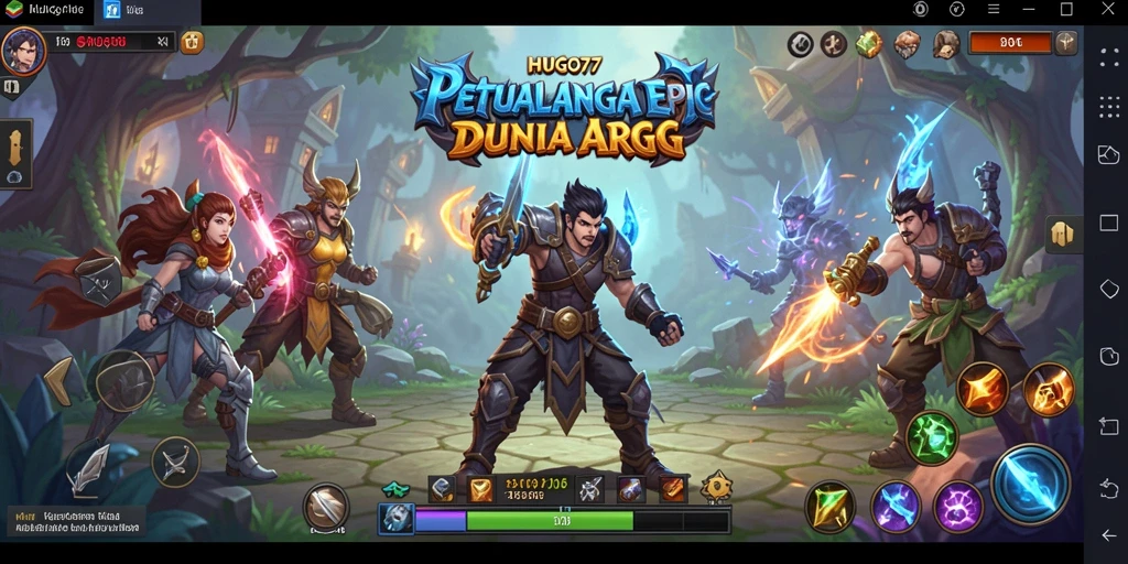 Tampilan gameplay seru dalam dunia ARPG HUGO77.