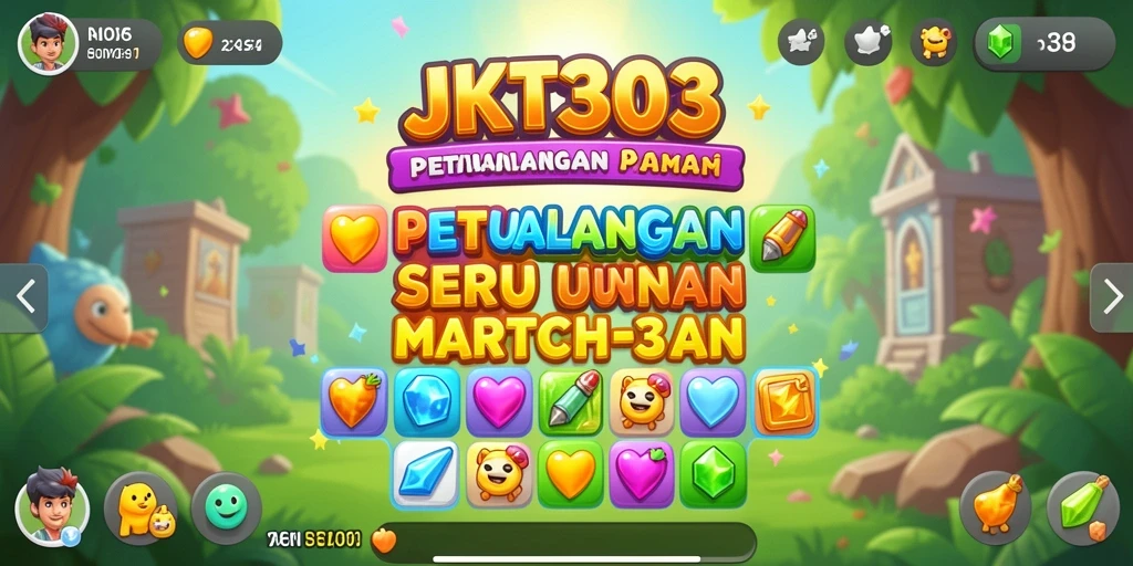 Tampilan gameplay seru JKT303 dengan pencocokan warna.