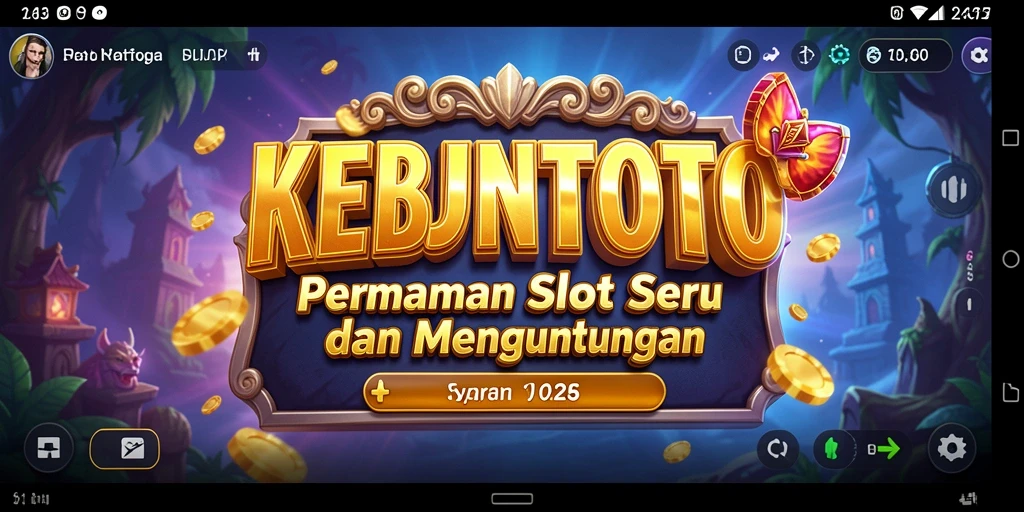Tangkapan layar KEBUNTOTO menampilkan gameplay slot yang penuh warna.