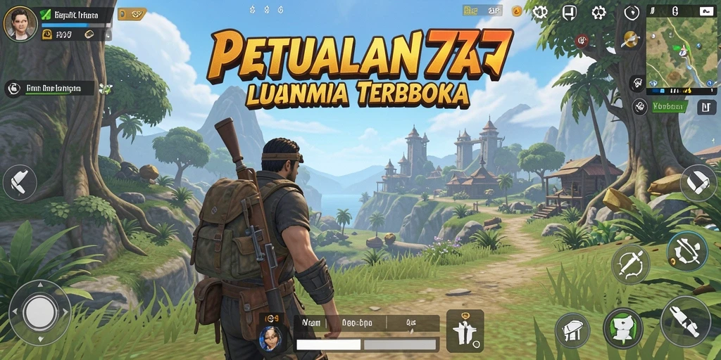 Tangkapan layar utama MAJ777 menampilkan gameplay menjelajahi dunia terbuka yang menarik.
