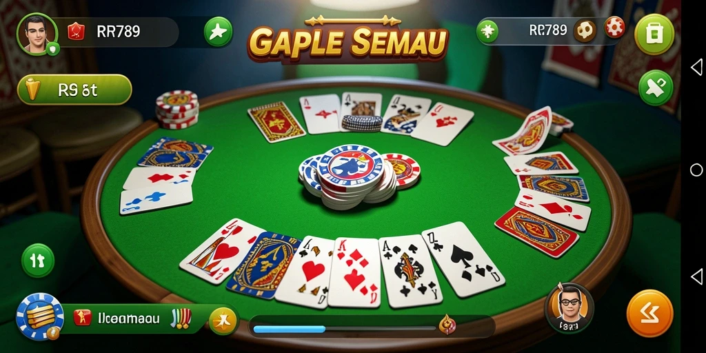 Gameplay Gaple yang seru dan interaktif di RR789.
